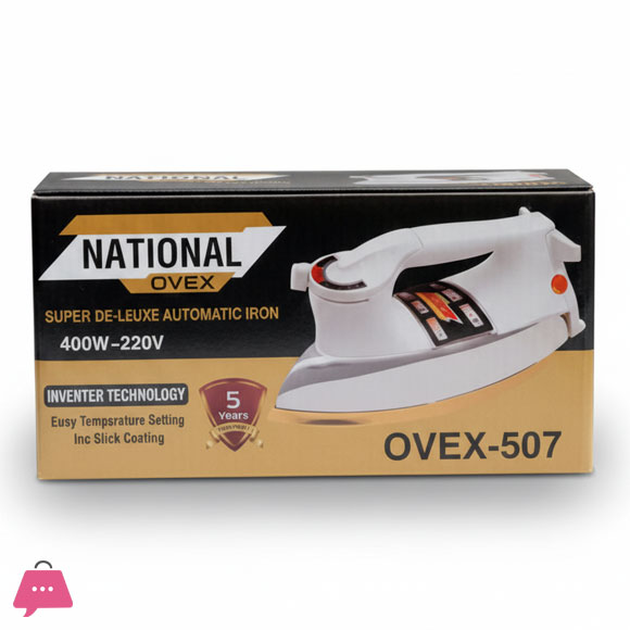 National OVEX Super Deluxe Automatic Iron 400Watts - Inverter Iron