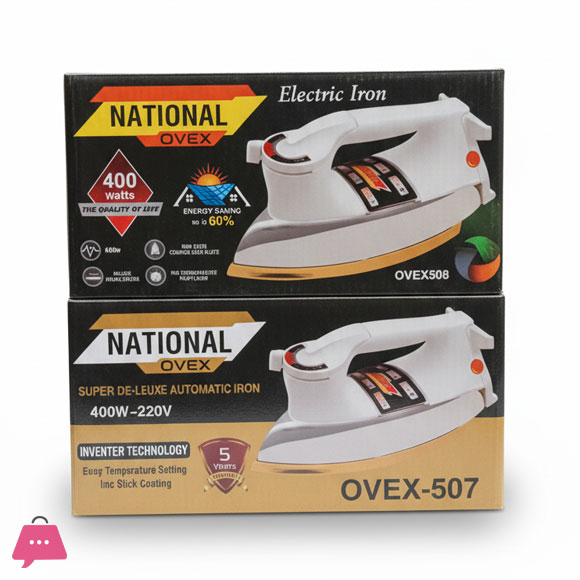 National OVEX Super Deluxe Automatic Iron 400Watts - Inverter Iron