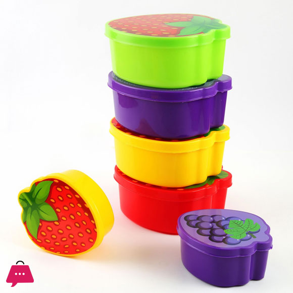 Pack of 3 Strawberry Bowls Set with Fruity Design Llid - Best Bowl Set for kids