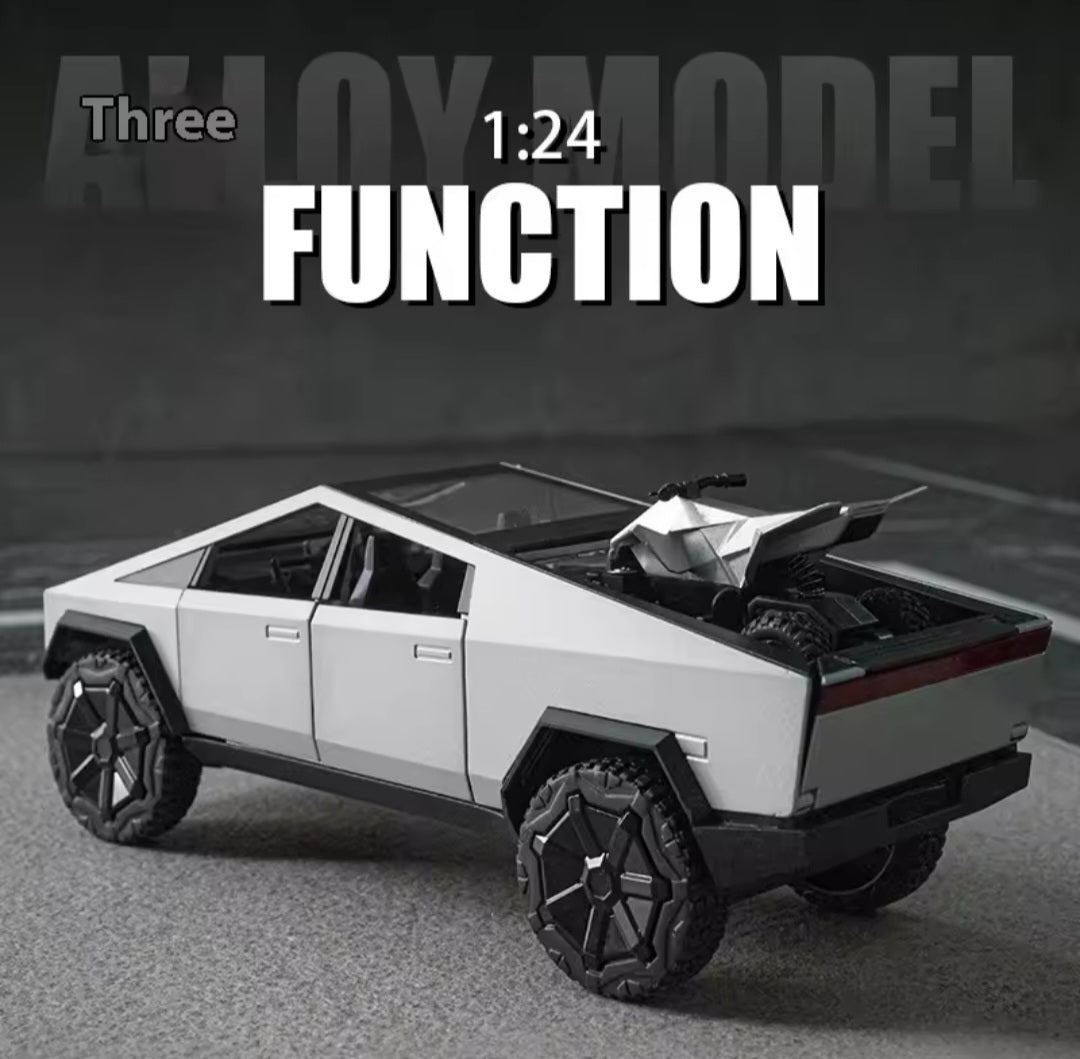 1:24 Tesla Cybertruck Pickup Alloy Car Model Diecasts Metal Toy Off-Road