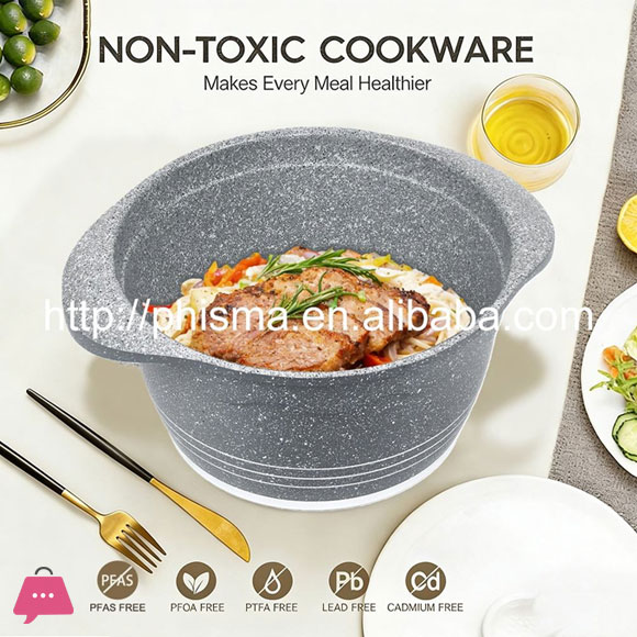 Rockland 22pcs Modern Kitchen Utensils Non Stick Aluminum Cookware Sets with Ceramic Coating