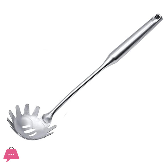 Spaghetti Server Utensil Pasta Server Stainless Steel Pasta Spoon Pasta Fork for Cooking Use