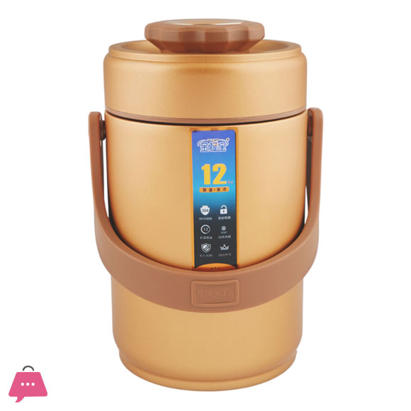 Stainless Steel Vacuum Insulated Wide Mouth Soup Food Thermo Hot Food Jar 2-liter
