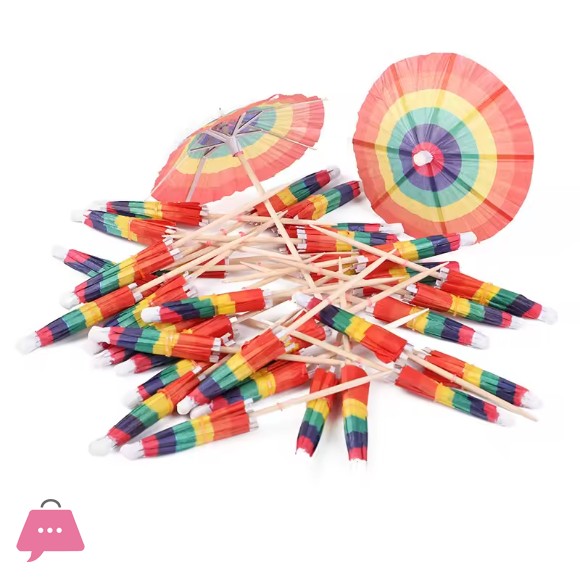 12pcs Cocktail Colorful Flower Sticks Drink Umbrella Cocktail Picks Tropical picks