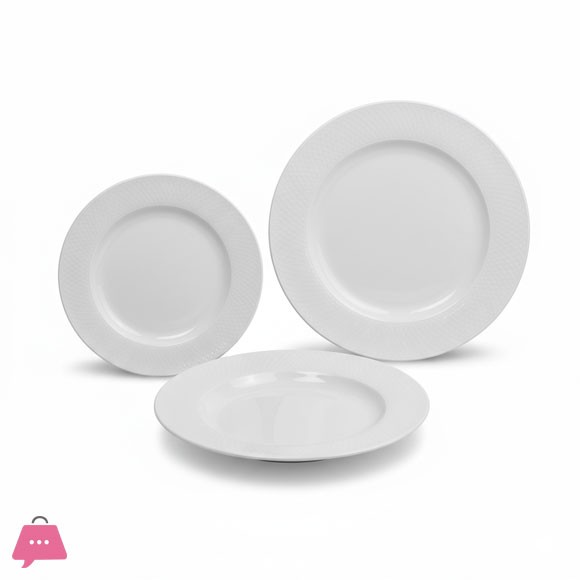18 PCS Elegant Floral Dinner Plate Set – Premium Quality Dinnerware