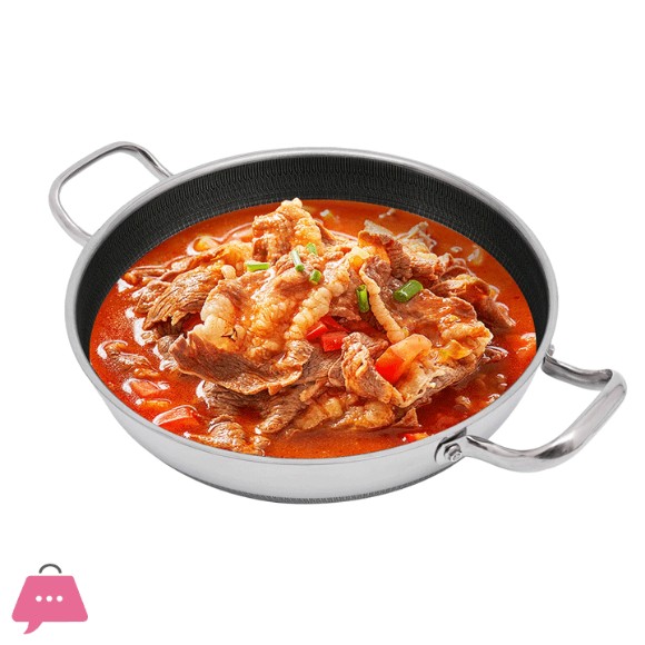 316 High Quality Stainless Steel Honeycomb Laser Coated Non-Stick Wok 32 & 36 Size
