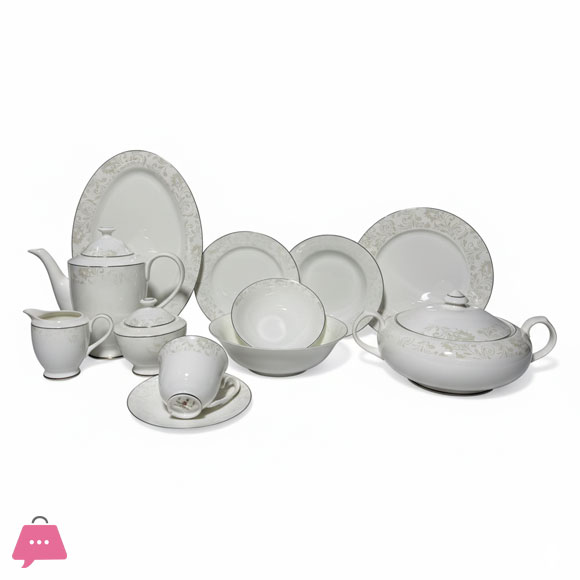 61 PCS Luxury Dinner Set – 8 Person Serving | Premium Elegant Tableware