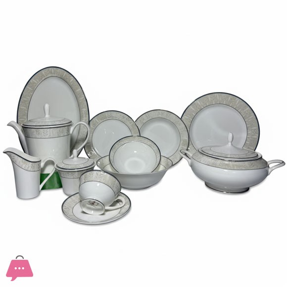 61 PCS Luxury Dinner Set – 8 Person Serving | Premium Elegant Tableware
