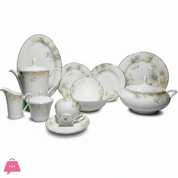 61 PCS Luxury Dinner Set – 8 Person Serving | Premium Elegant Tableware