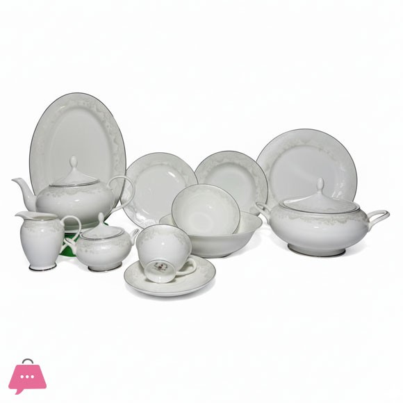61 PCS Luxury Dinner Set – 8 Person Serving | Premium Elegant Tableware