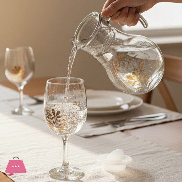 7-Piece Gold-Design Water Set