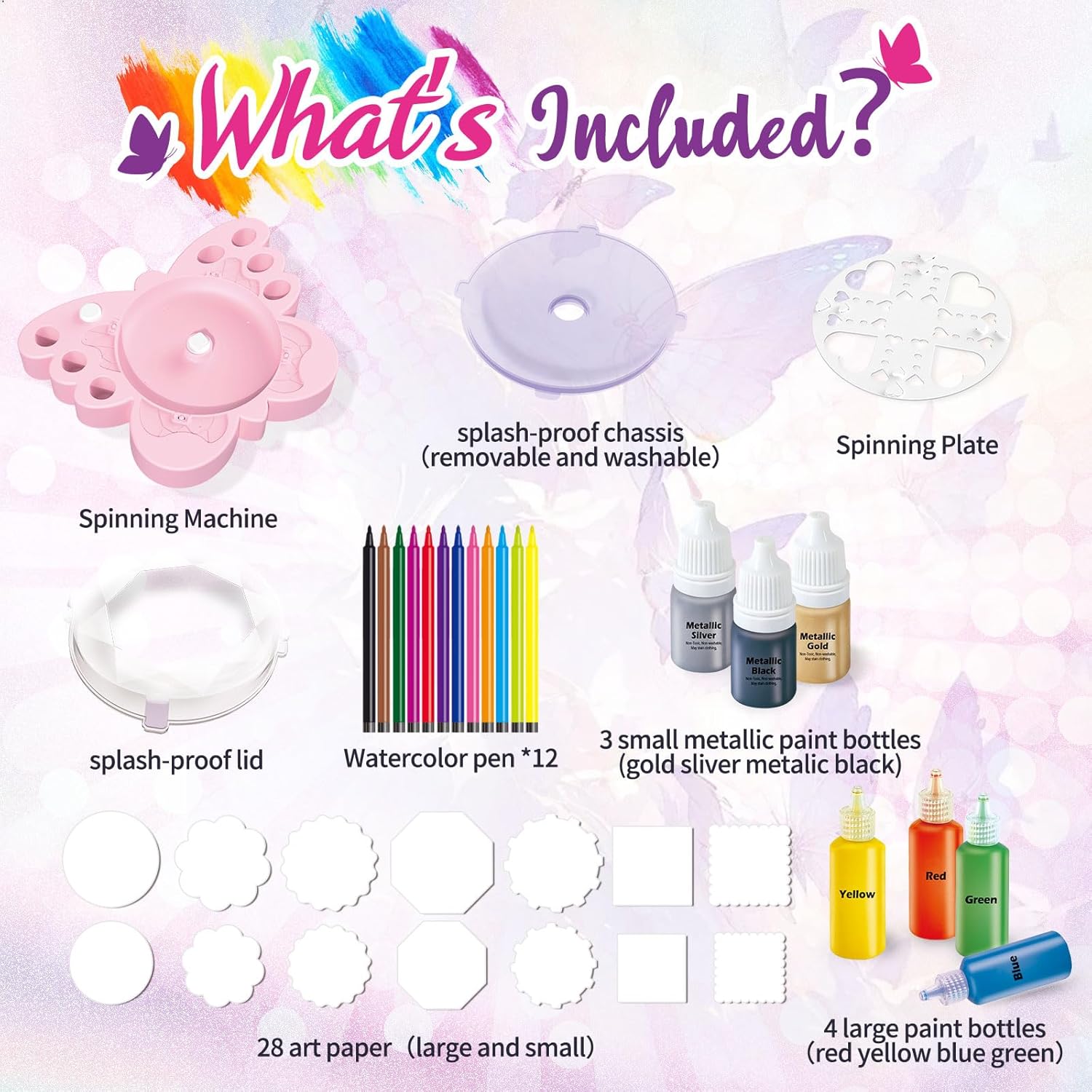 Paint Spin Art Machine Kit for Girls & Boys, Arts & Crafts for Kids
