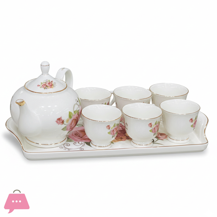 8 pcs Tea Sets 1 Tray 6 Cups 1 Tea Pot