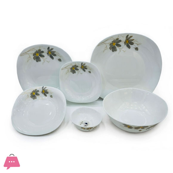 DEWALI OPALWARE MARBLE DINNER SET 26 PCS (SHAGHAYEGA PINK)