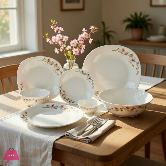 KINGRI OPALWARE MARBLE DINNER SET 26 PCS (BAHAR)
