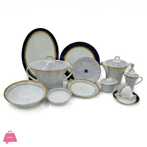 Luxury Dinner Set – 8 Person Serving Premium Elegant Tableware - 61 PCS