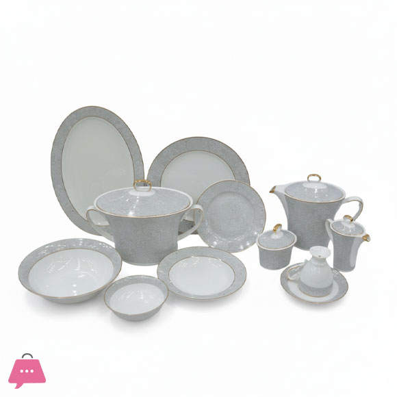 Luxury Dinner Set – 8 Person Serving Premium Elegant Tableware - 61 PCS