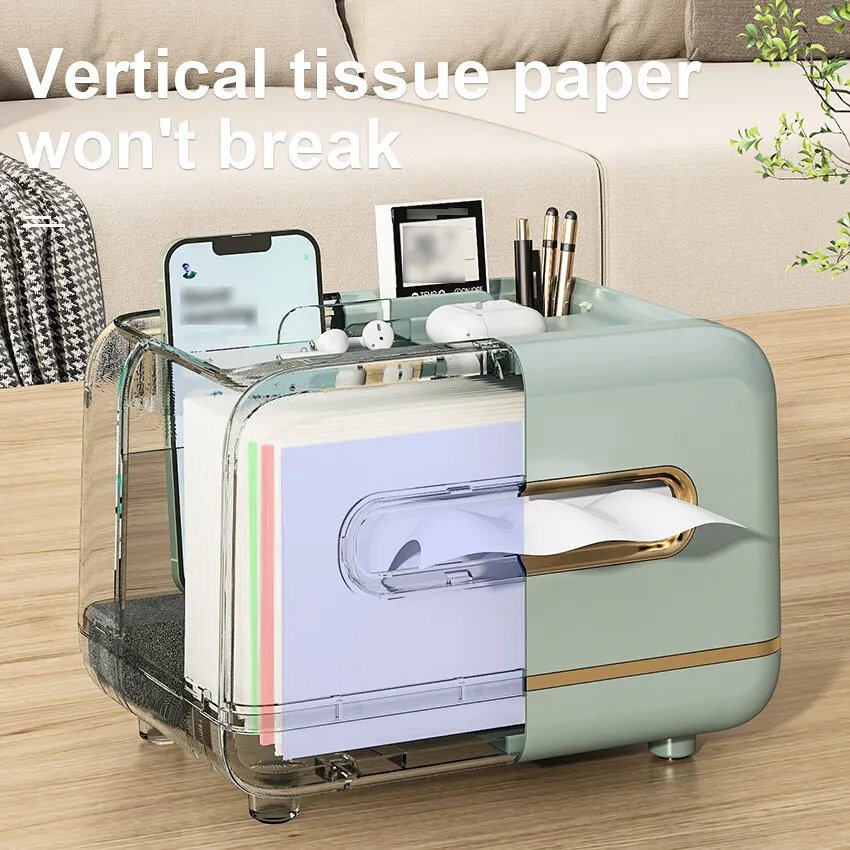 Desktop Tissue Box Removable Slight Luxury Decorative Handkerchief Case Paper Storage Box Home Office Car Nordic Plastic Holder