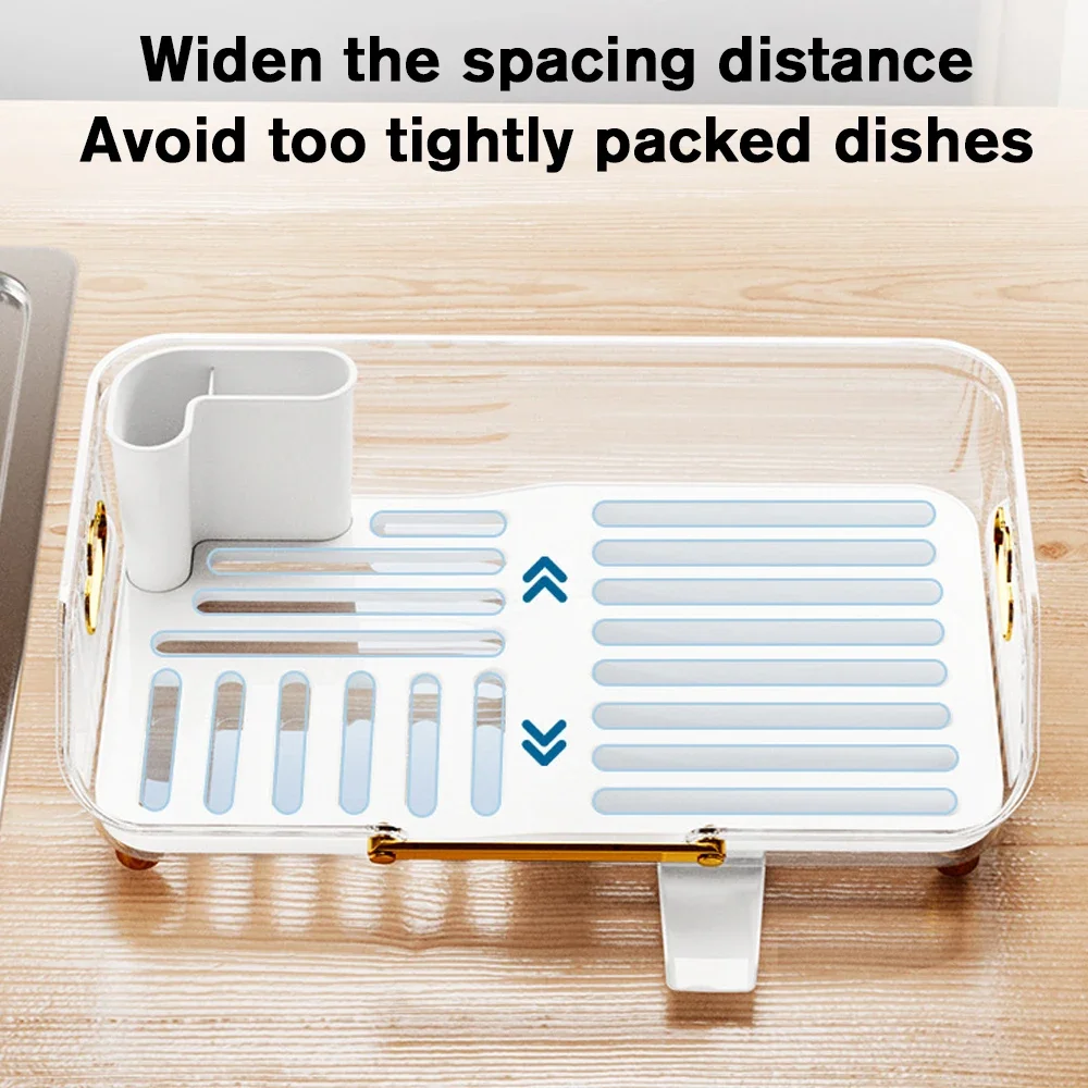 Luxury Dish Drying Rack Eco-friendly Drainer Rack With Drain Basket