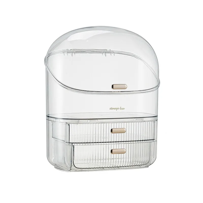 Transparent Desk Makeup Organizer Box, Large Capacity Cosmetic Jewelry Storage Drawer