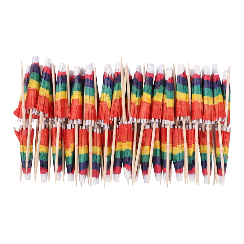 12pcs Cocktail Colorful Flower Sticks Drink Umbrella Cocktail Picks Tropical picks