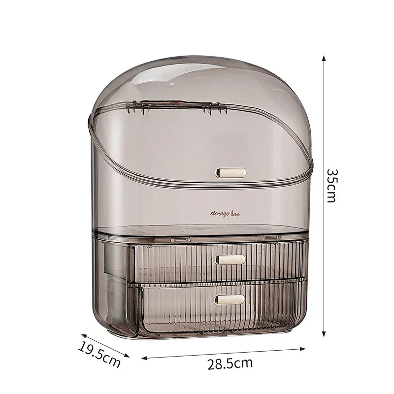 Transparent Desk Makeup Organizer Box, Large Capacity Cosmetic Jewelry Storage Drawer