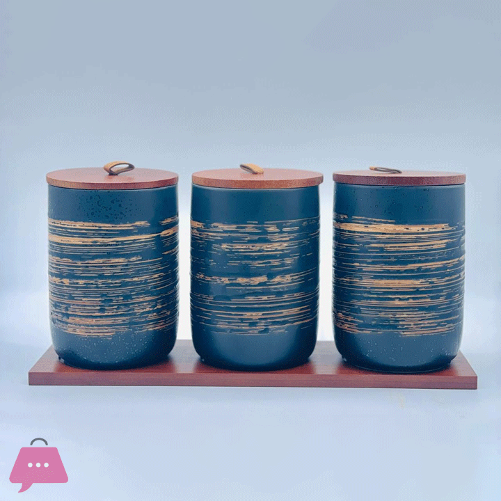 Spice Porcelain Jars - 3 Pcs