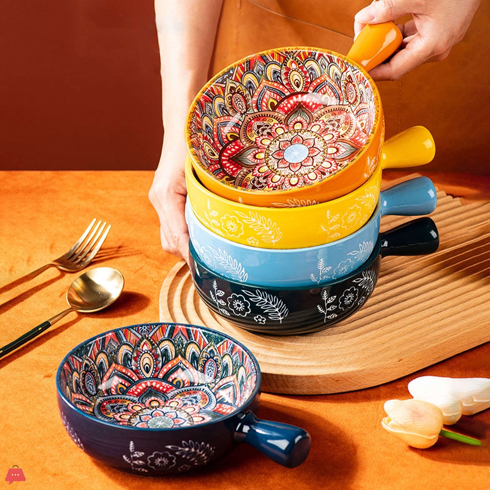 ceramic-serving-bowl-paya-dish-with-handle-600ml--shallow-single-bowl-microwave-and-oven-safe