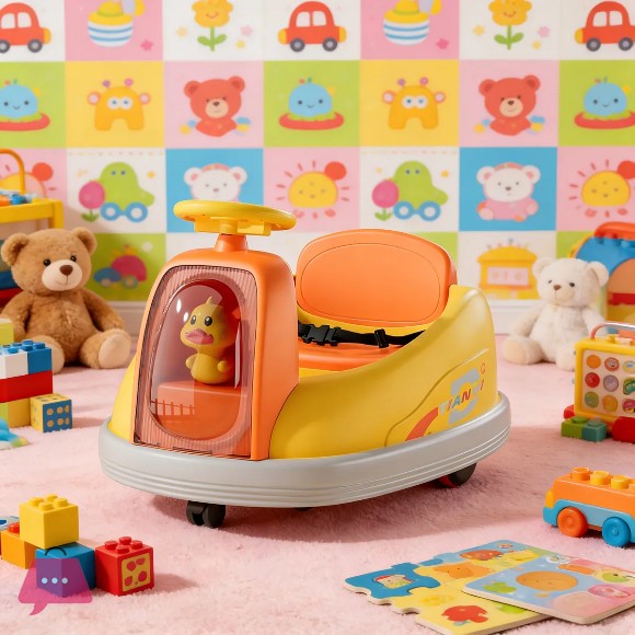 Childrens Electric Bumper Car Outdoor Drift Rotating Kart Car Remote Control Toy Baby Can Sit