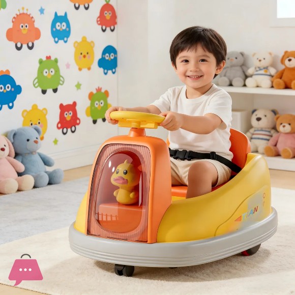 Childrens Electric Bumper Car Outdoor Drift Rotating Kart Car Remote Control Toy Baby Can Sit