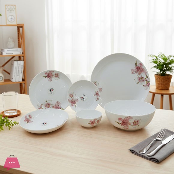 DEWALI OPALWARE MARBLE DINNER SET 26 PCS (SAINA)