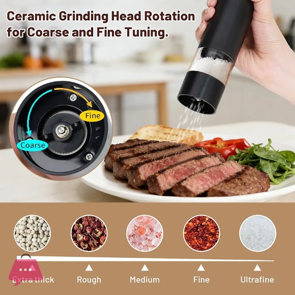 Electric Salt & Pepper Grinder Set