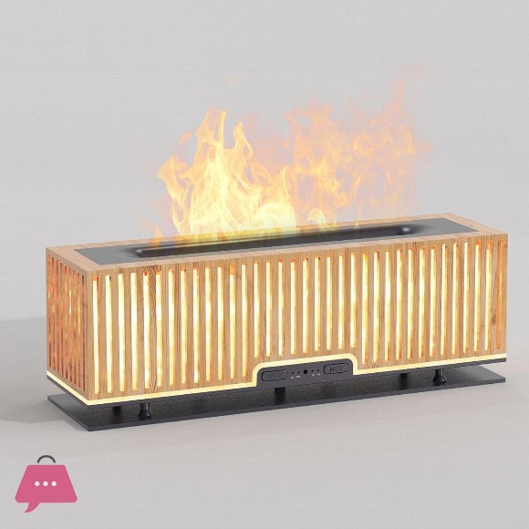 Flame Humidifier with Flame Lamp 200ml Home Noiseless Essential Oil Diffuser