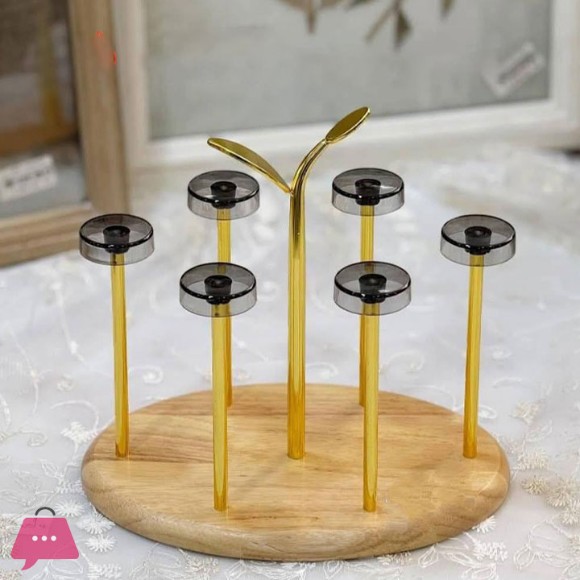 High Quality Glass Stand Wood Base