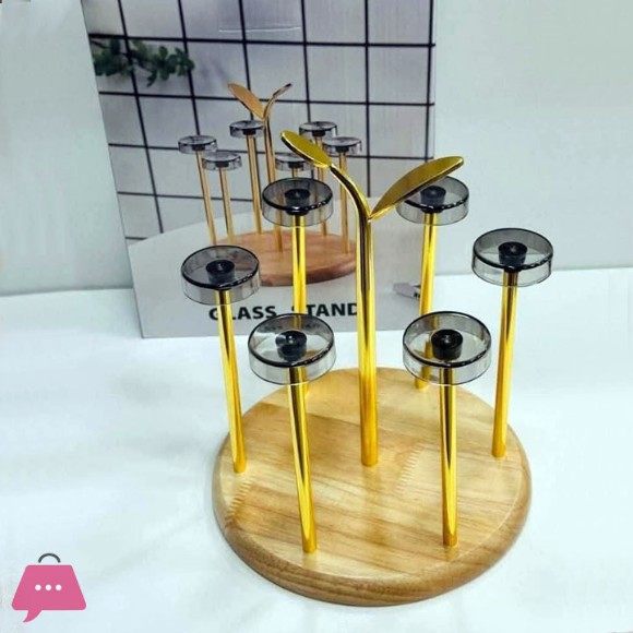 High Quality Glass Stand Wood Base