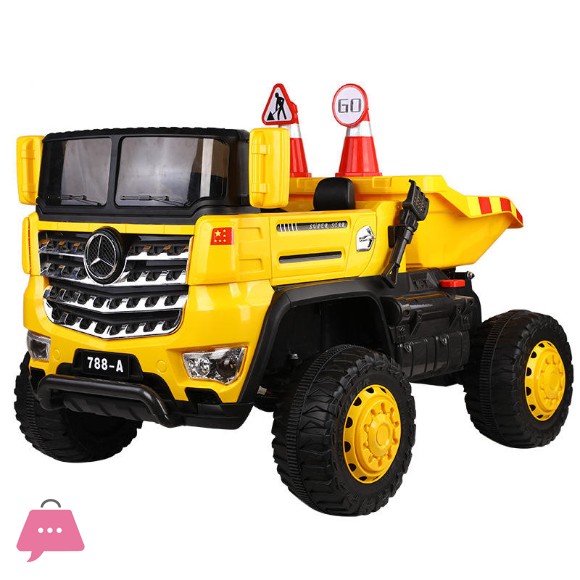 Kids Electric Ride on Dump Truck Kids Ride on Jumbo Remote Control Dump Truck - 2 Seats Four-Wheel