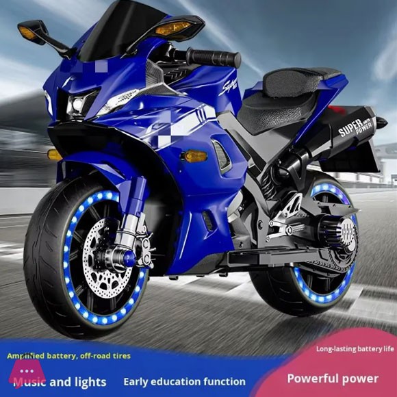 Kids Ride on Bike R7-Style Childrens Electric Motorcycle for Ages 3-10