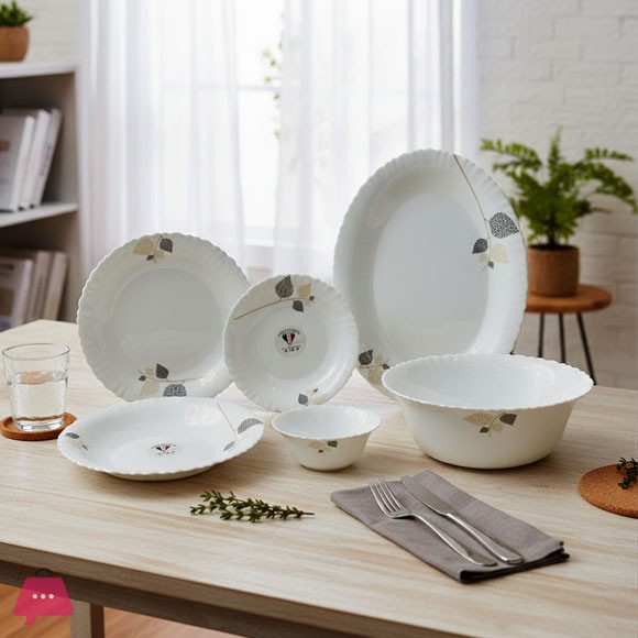 KINGRI OPALWARE MARBLE DINNER SET 26 PCS (SHAKHEN NABAT)