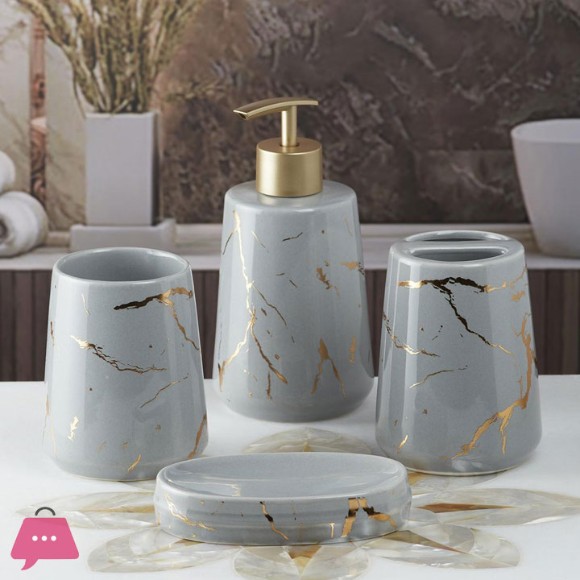 Modern Ceramic Bathroom Accessories Set of 4