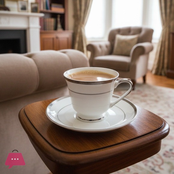 Noritake Signature Gold & Platinium 6 Cups & 6 Saucers