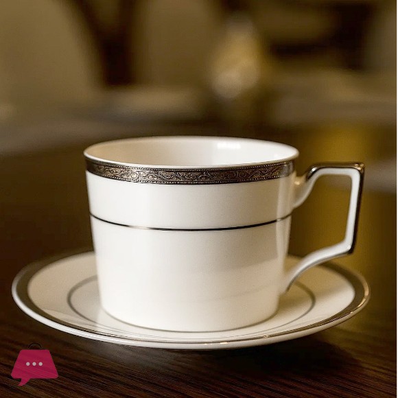 Noritake Signature Gold & Platinium 6 Cups & 6 Saucers