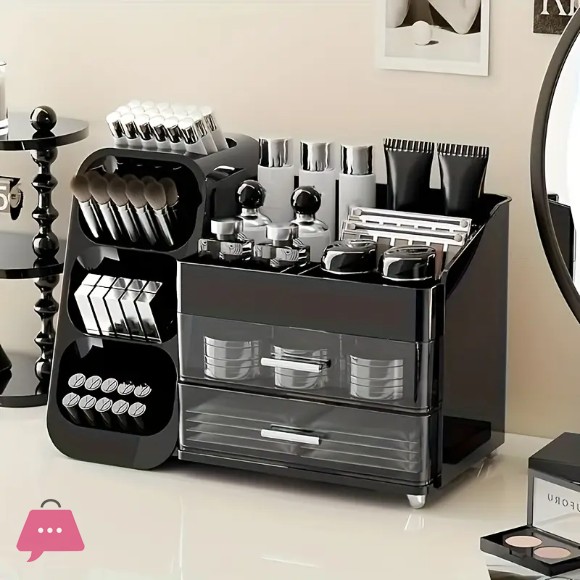 Plastic Desktop Organizer Cosmetic Container with Drawers