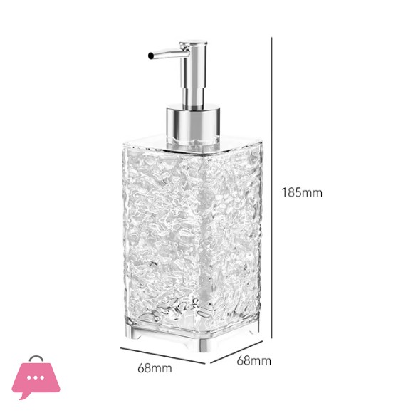 Ripple Emboss Acrylic Plastic Hand Press Pump Liquid Soap Dispenser