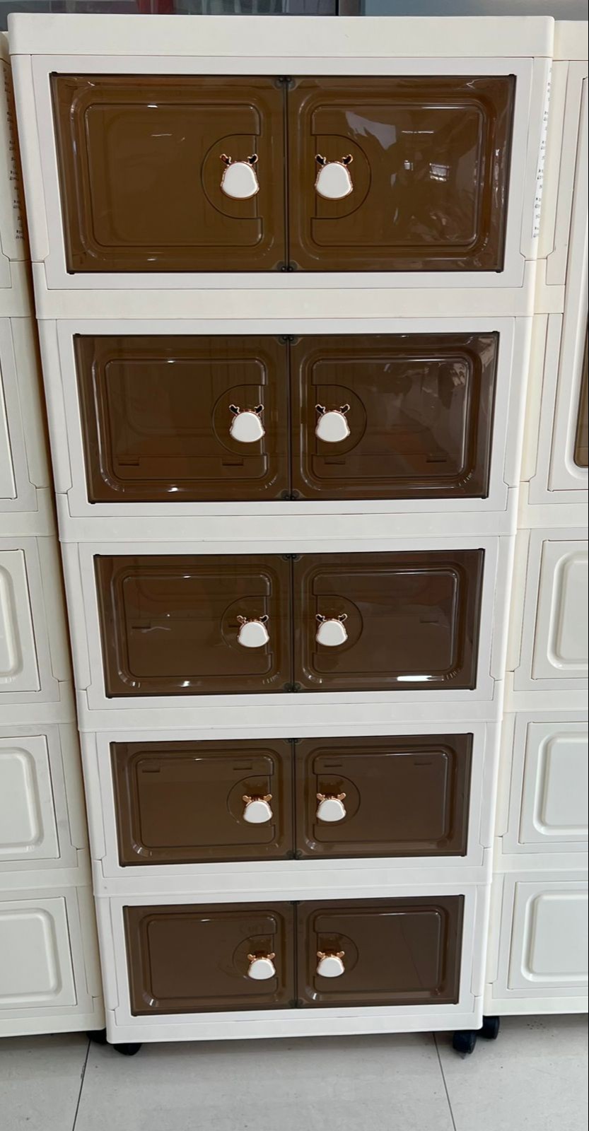 5-tier-storage-cabinet--lid-style-easy-assembly-storage-cabinet-with-display-doors
