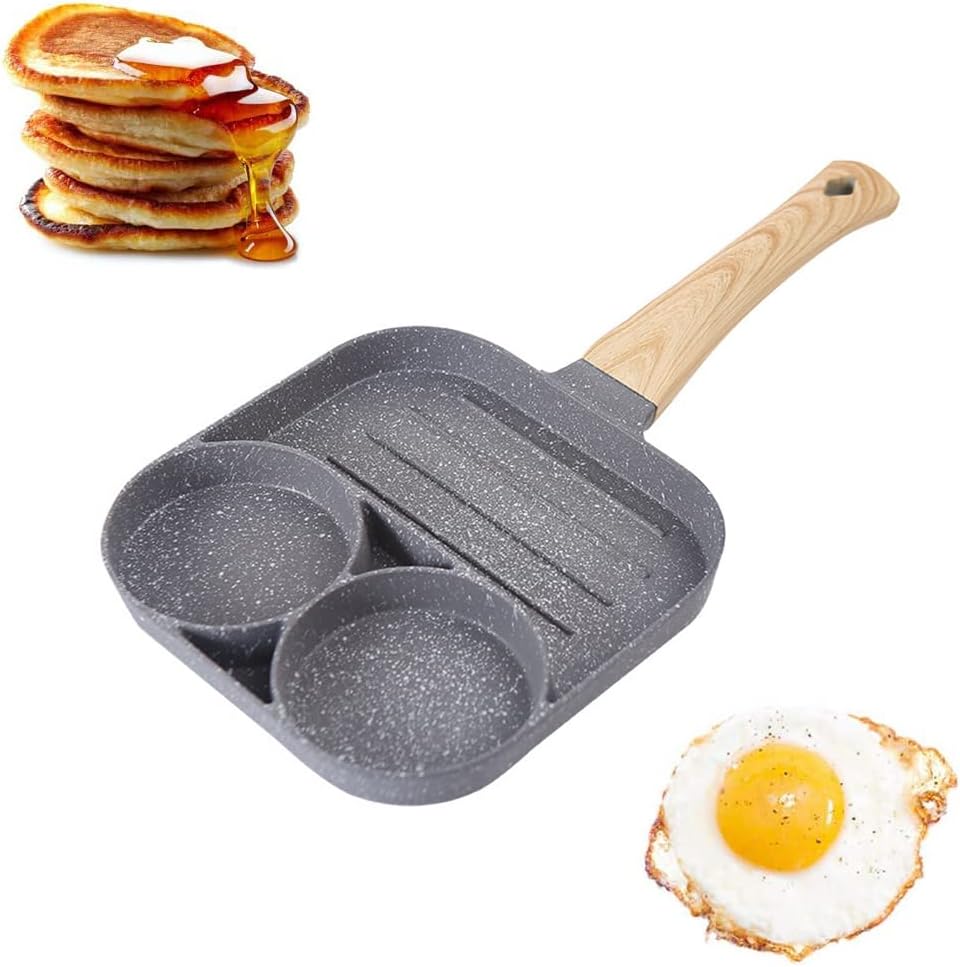 Frying Pan for Pancakes, Non Stick Egg Frying Pan, Fried Eggs Pancake Pan, Omelette Pan with Non-Stick Coating, for Breakfast, Fried Egg, Pancakes, Steaks, for Induction Hobs, Gas Stoves