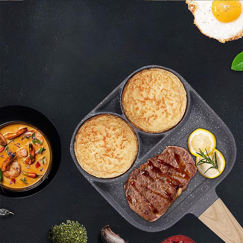 Frying Pan for Pancakes, Non Stick Egg Frying Pan, Fried Eggs Pancake Pan, Omelette Pan with Non-Stick Coating, for Breakfast, Fried Egg, Pancakes, Steaks, for Induction Hobs, Gas Stoves