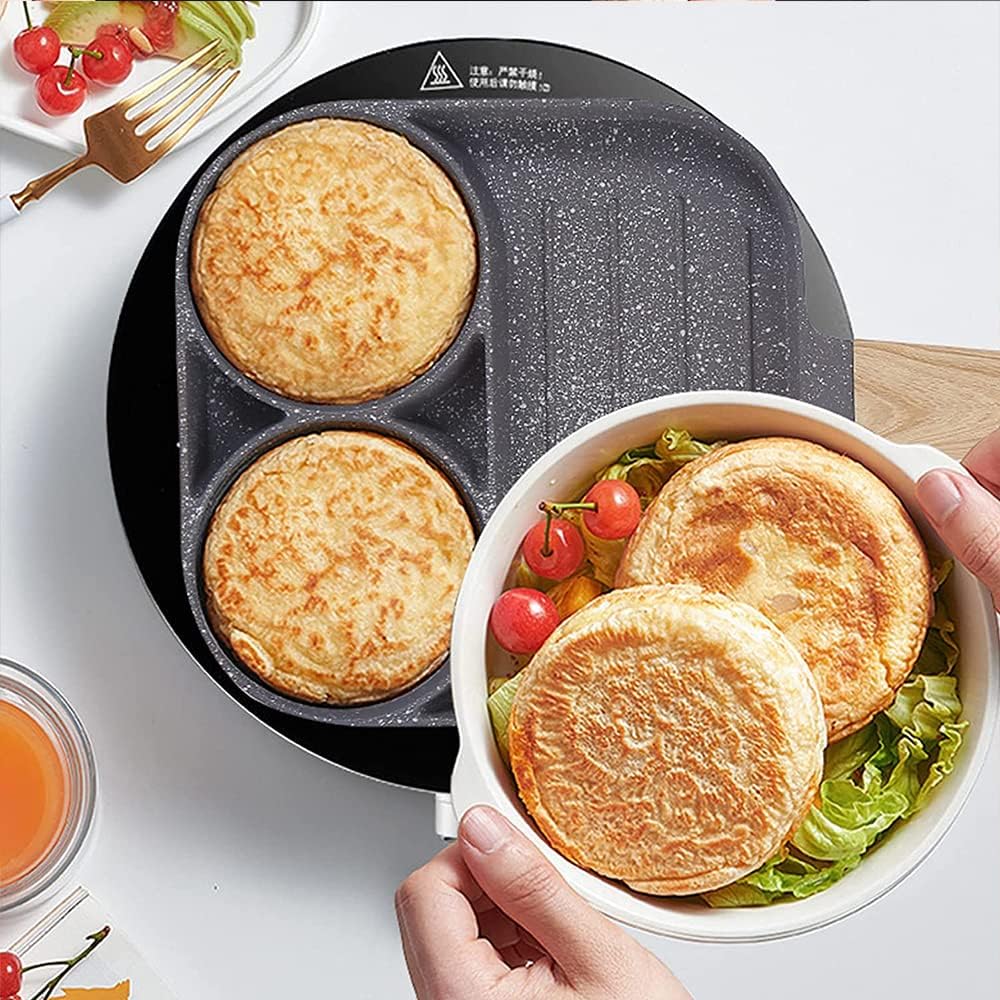 Frying Pan for Pancakes, Non Stick Egg Frying Pan, Fried Eggs Pancake Pan, Omelette Pan with Non-Stick Coating, for Breakfast, Fried Egg, Pancakes, Steaks, for Induction Hobs, Gas Stoves