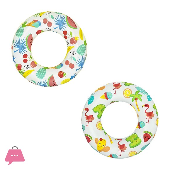 Bestway Cartoon Inflatable Swimming Tube Ring 24 Inch For 3-6 Years Kids 36014