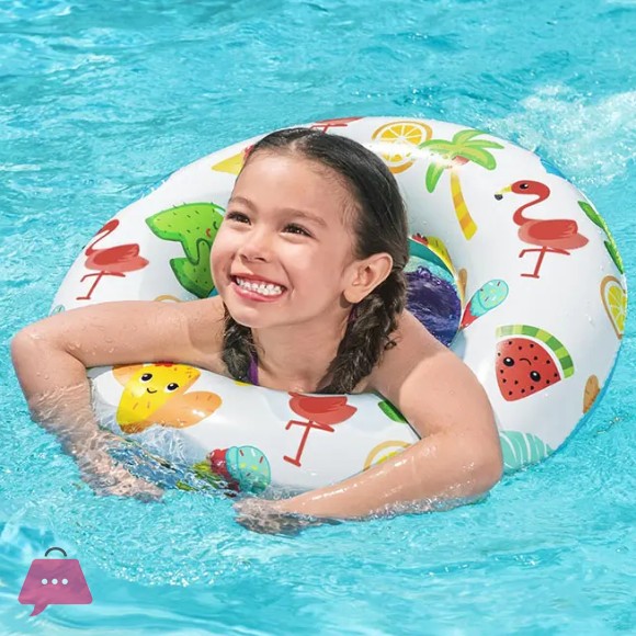 Bestway Cartoon Inflatable Swimming Tube Ring 24 Inch For 3-6 Years Kids 36014