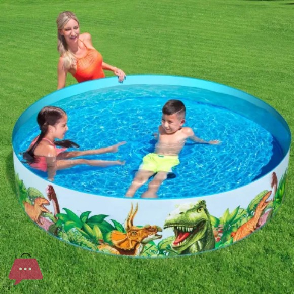 Bestway Dinosaur Fill N Fun witout Air Pool 6 Feet x 15 Inch- 55022